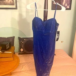 Royal Blue with sparkles HOCO dress.